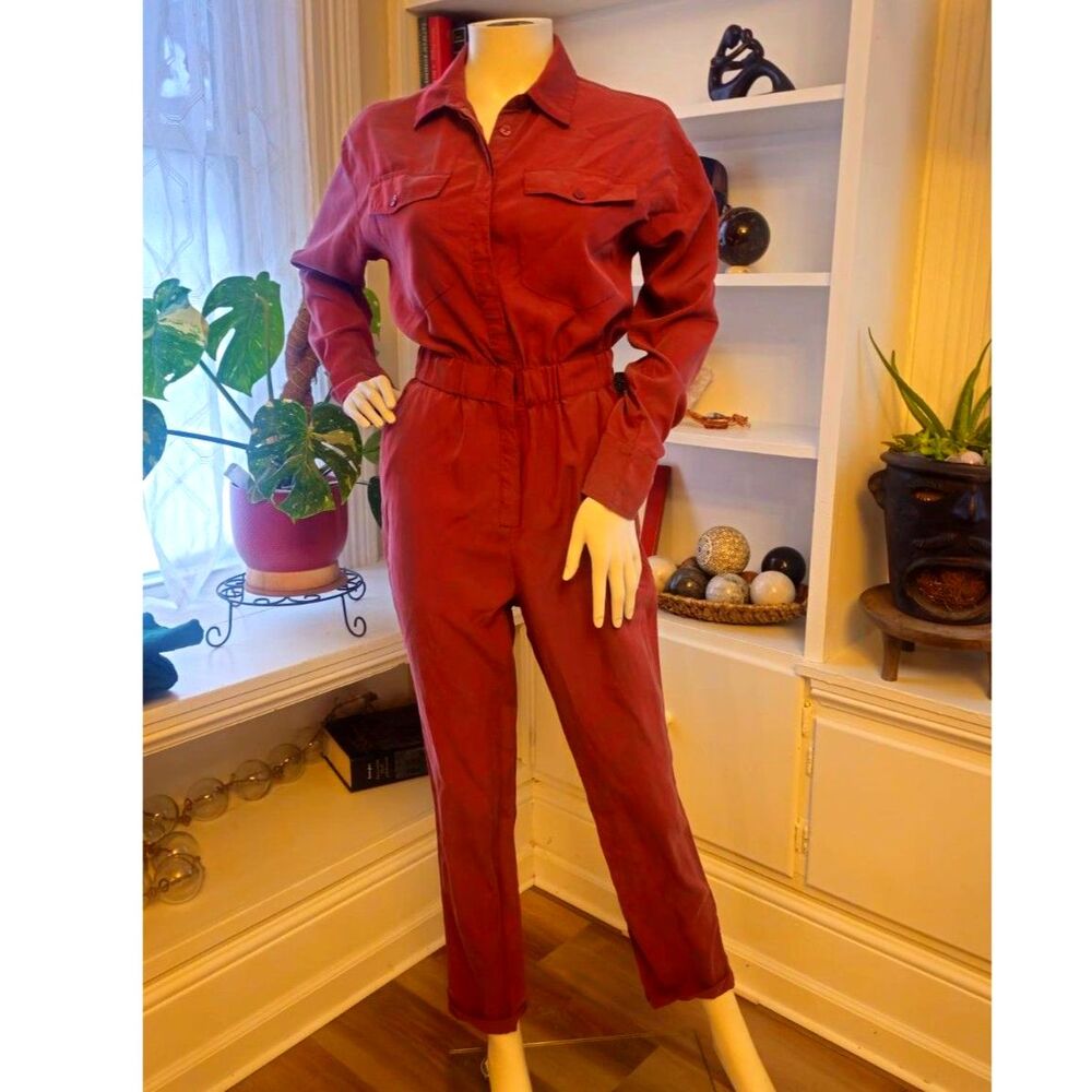 Express Utility Jumpsuit in Wine - Luxe Modal Fabric!